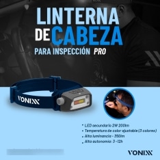 Linterna De Inspección Frontal Pro Vonixx 350lm 3w – 2005167